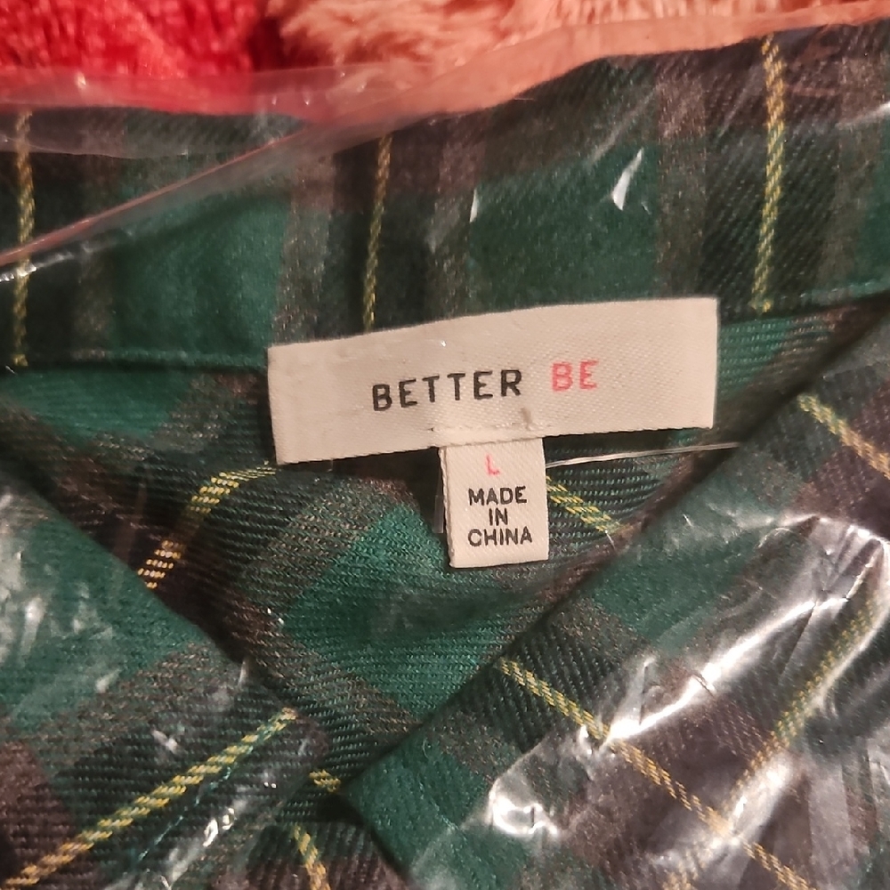 Better Be Forest Green Plaid Top